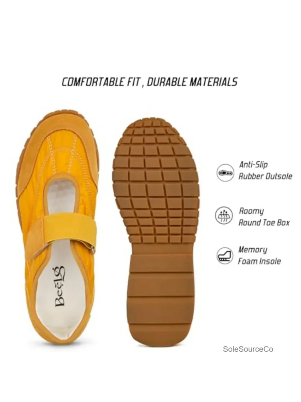 Mary Jane Sneakers Women's Casual Walking Shoes Memory Foam Insole
